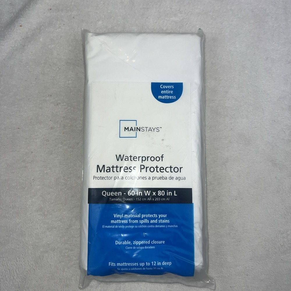 Mainstays Vinyl‎ Zippered Waterproof Mattress Proctector Queen 60X80